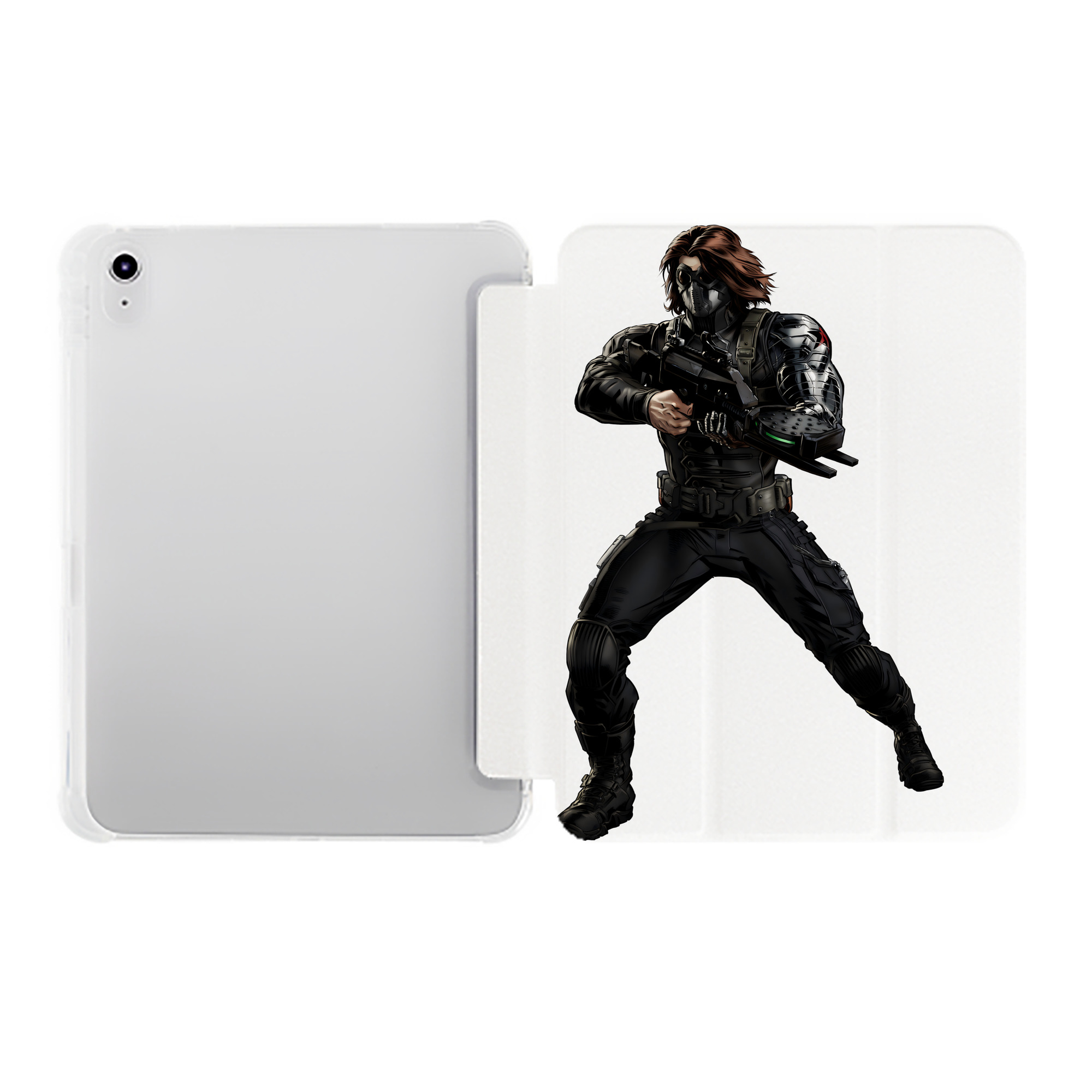 （画像用） アベンジャーズ The Avengers IPad ケース ペン収納付き 三つ折りスタンド PUレザー×シリコン 対応機種9.5/10.5/10.9インチ